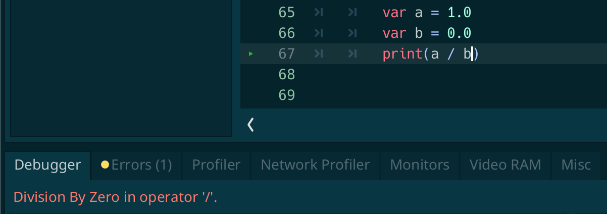 Division by zero should return +INF · Issue #1368 · godotengine/godot ...