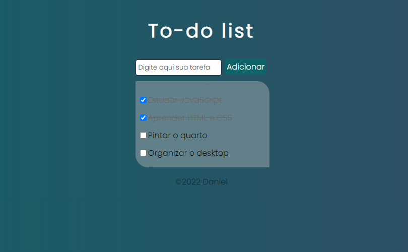 GitHub - danielhurtz/To-do-List: Lista de tarefas