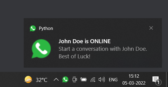 GitHub - drikonmyar/online-notify: Push desktop notification when ...