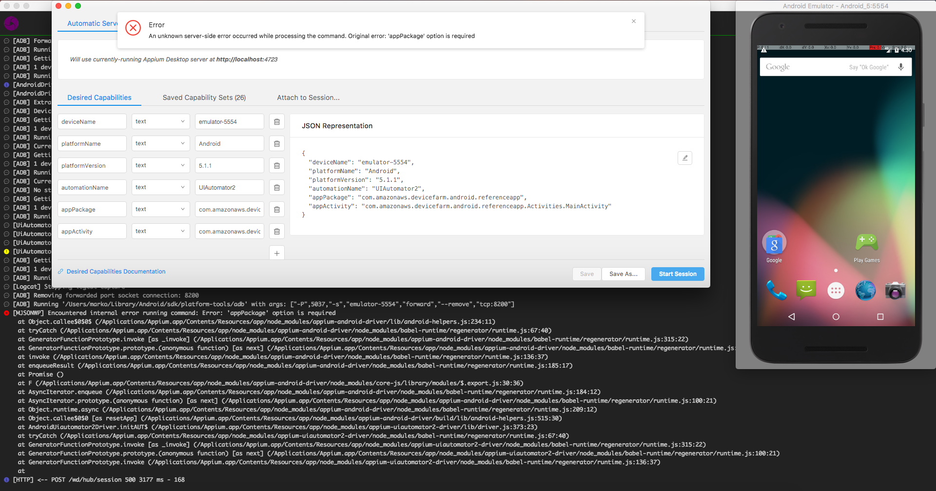 Unable to start inspector with appium 1.3.2 and UIAutomator2 · Issue ...