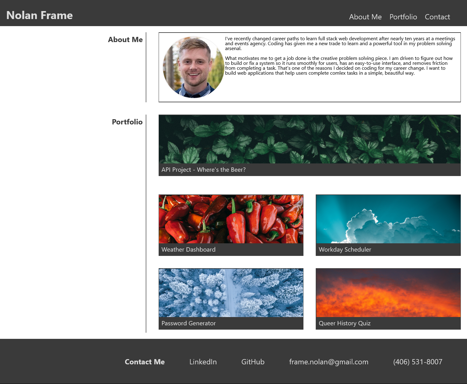 GitHub - framenolan/portfolio: A previous iteration of my portfolio ...