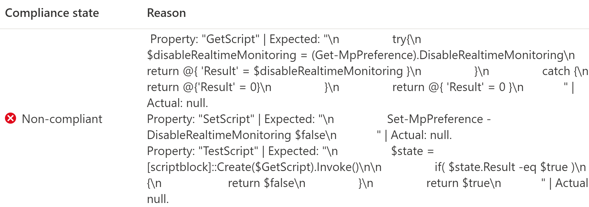 How to define the guest configuration reason in DSC