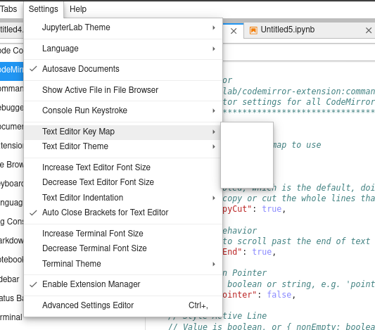 Text editor settings not rendered in the dropdown menu · Issue #9042 ...