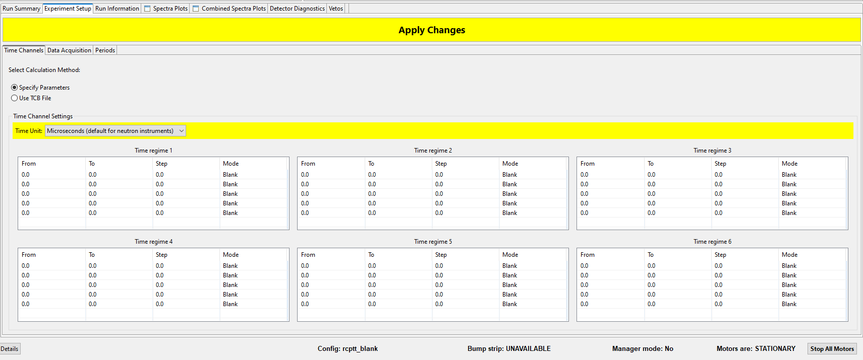 IBEX GUI: 'Apply Changes' button indicates changes have been made when ...