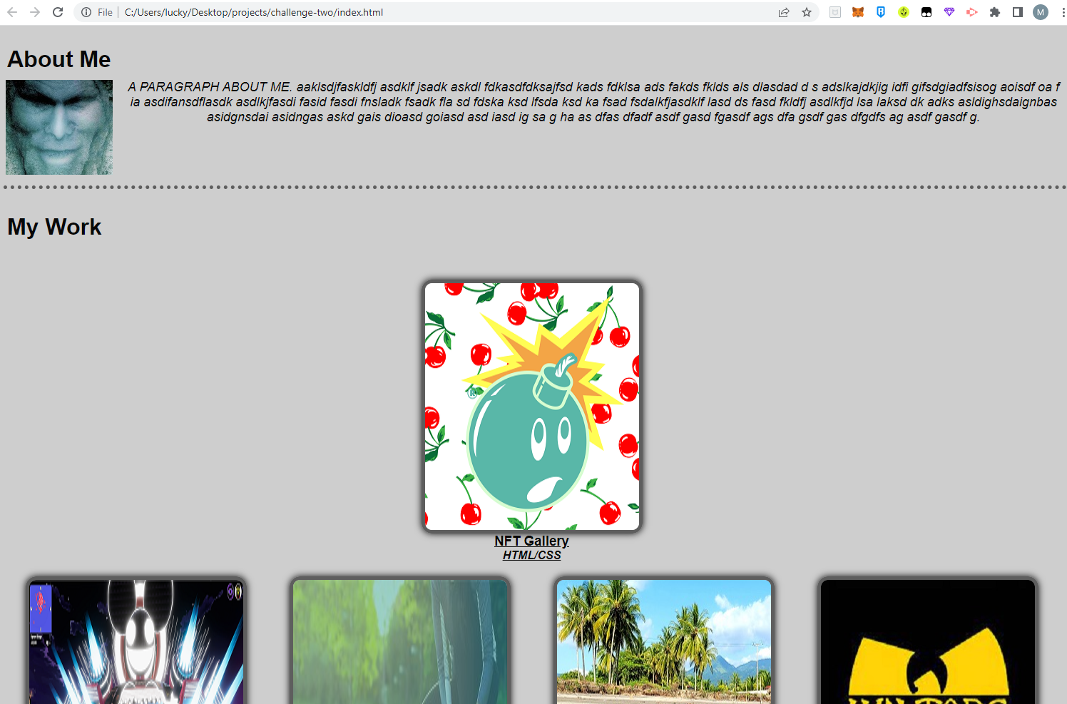 GitHub - TheDecoder007/challenge-two: challenge two, portfolio home page