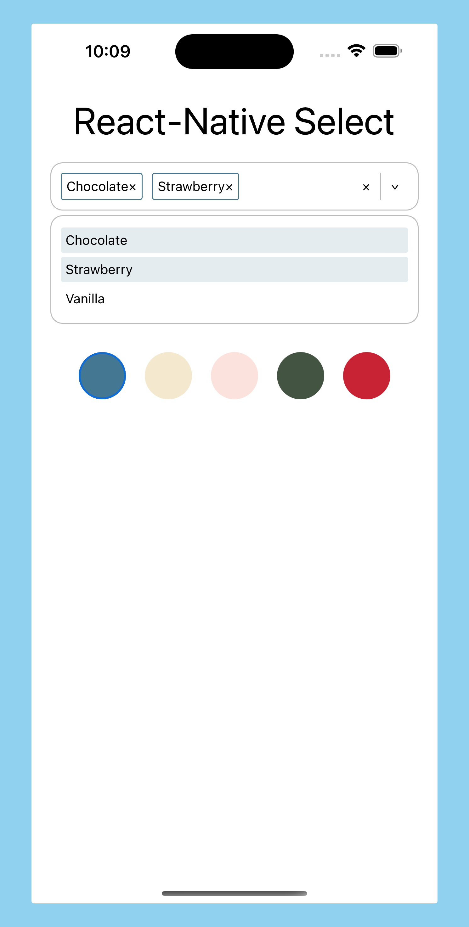 React native multi options NPM Npm io