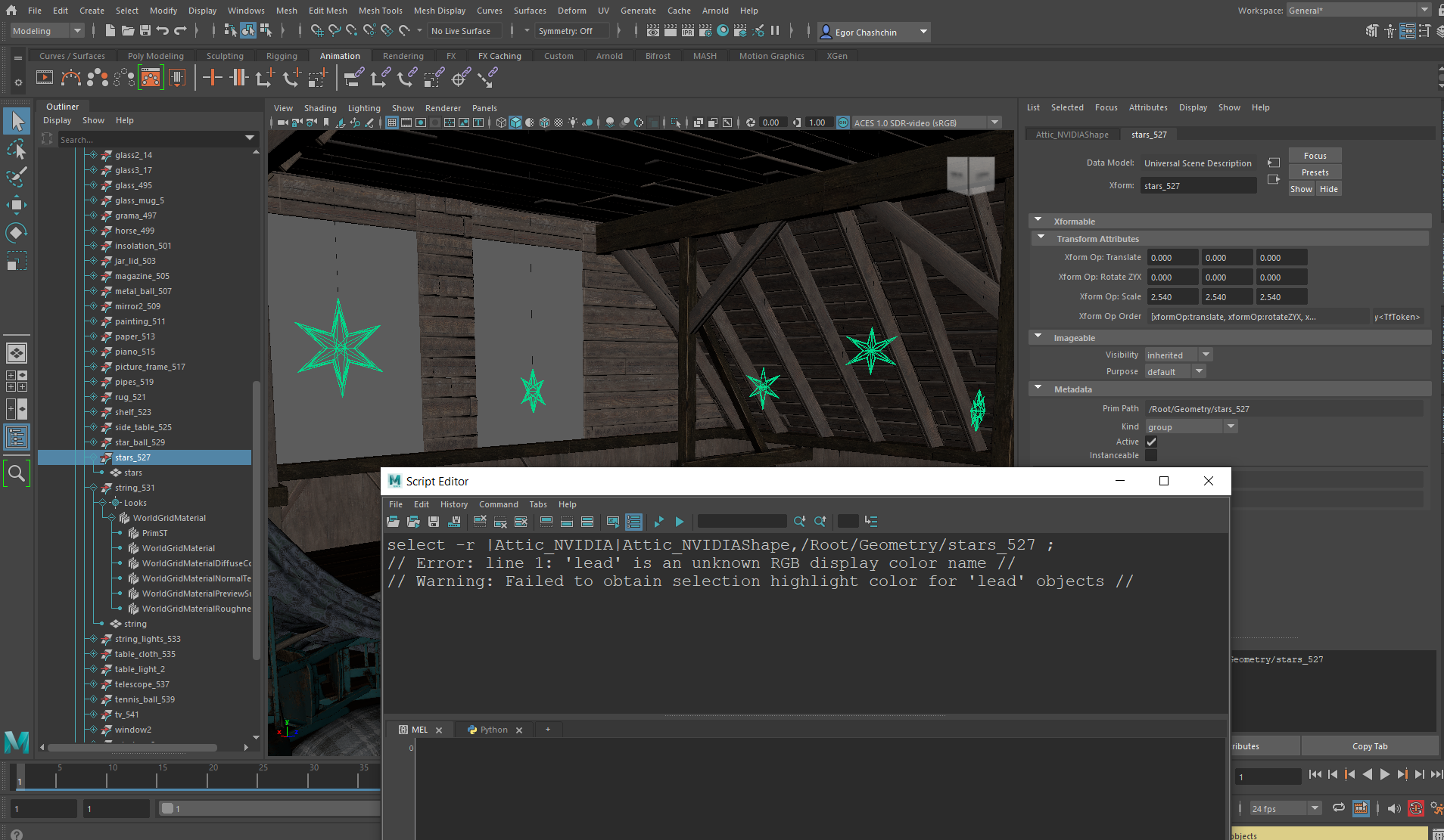 NVidia Attic sample produces some meshes with stange visualizing ...