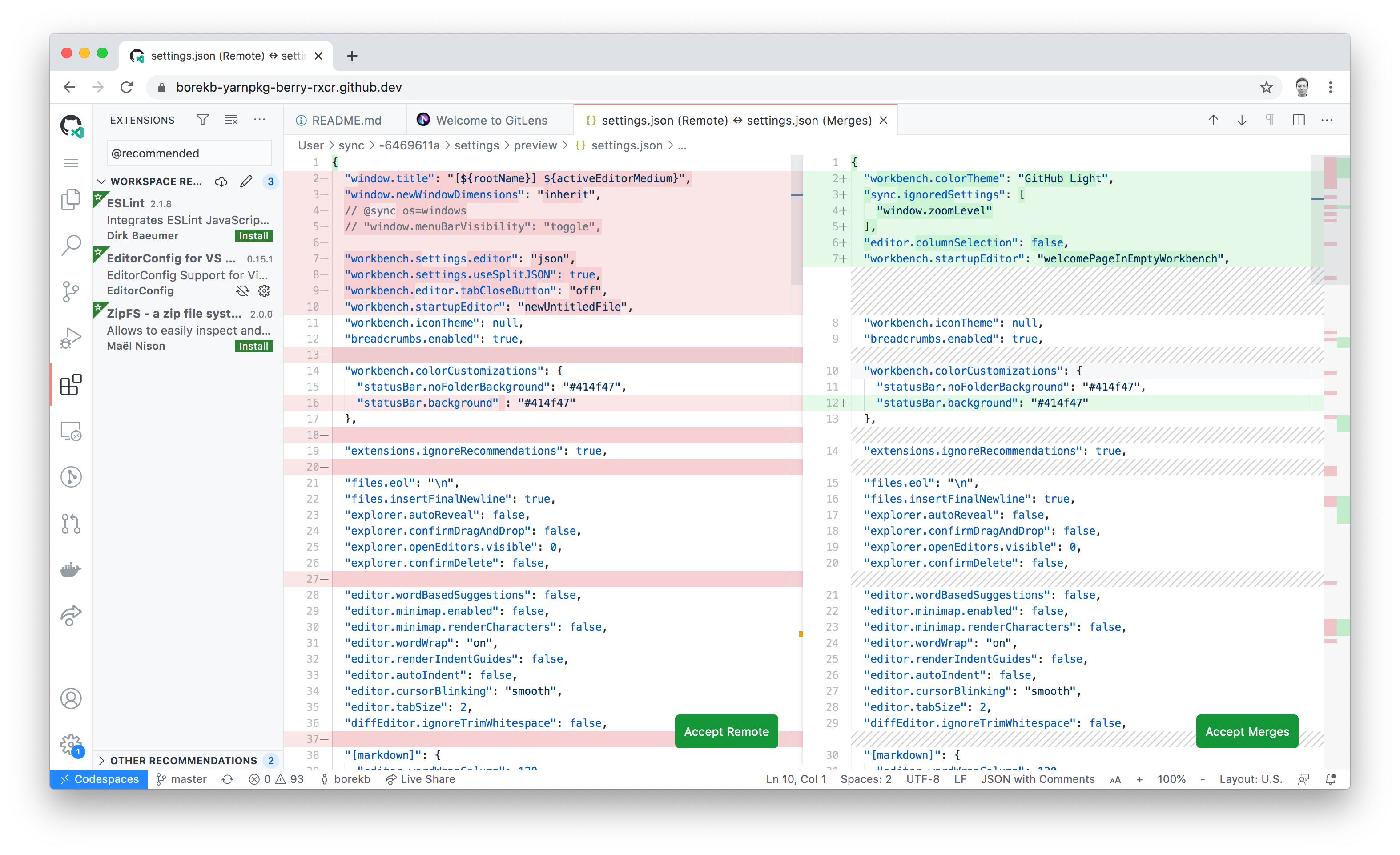 Settings merge: UX feedback · Issue #103950 · microsoft/vscode · GitHub