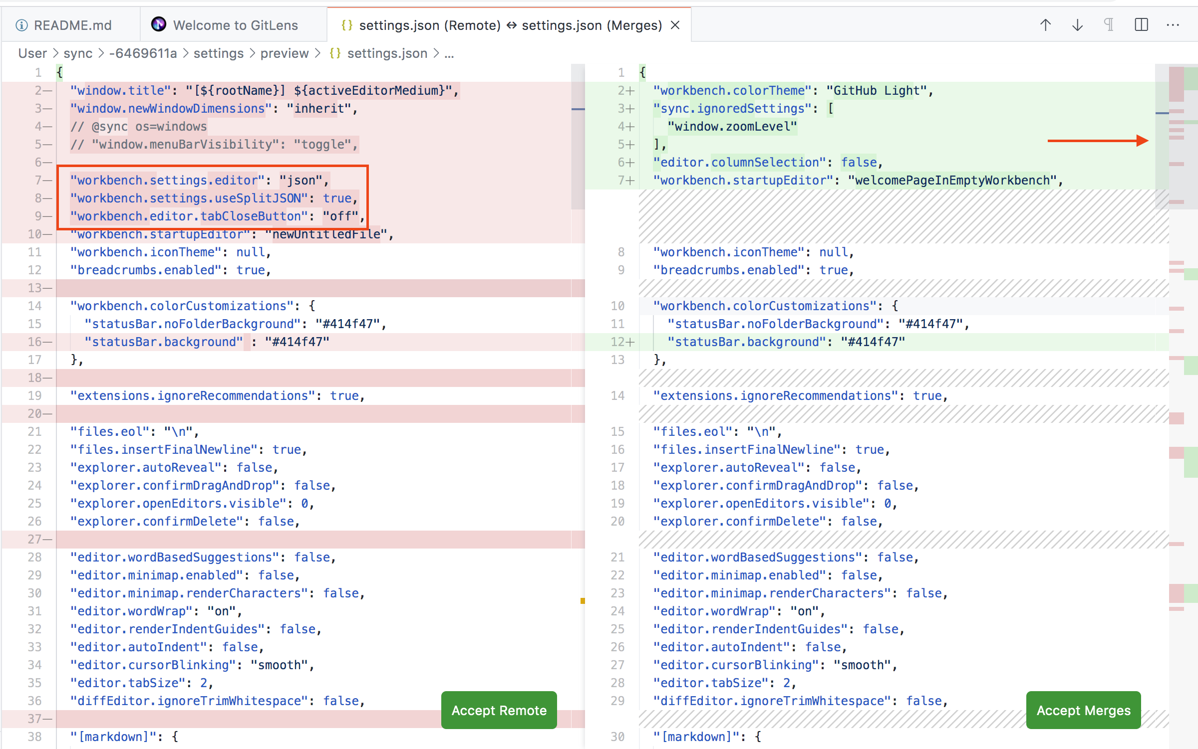 Settings merge: UX feedback · Issue #103950 · microsoft/vscode · GitHub