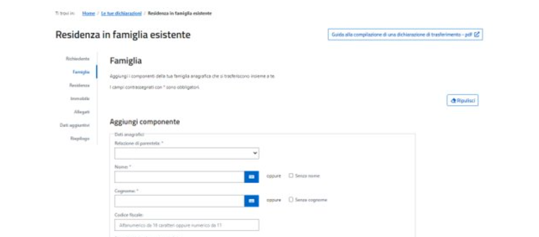 [SDG] Famiglia / Relazione di parentela aggiungere tooltip con spiegazione · Issue 172