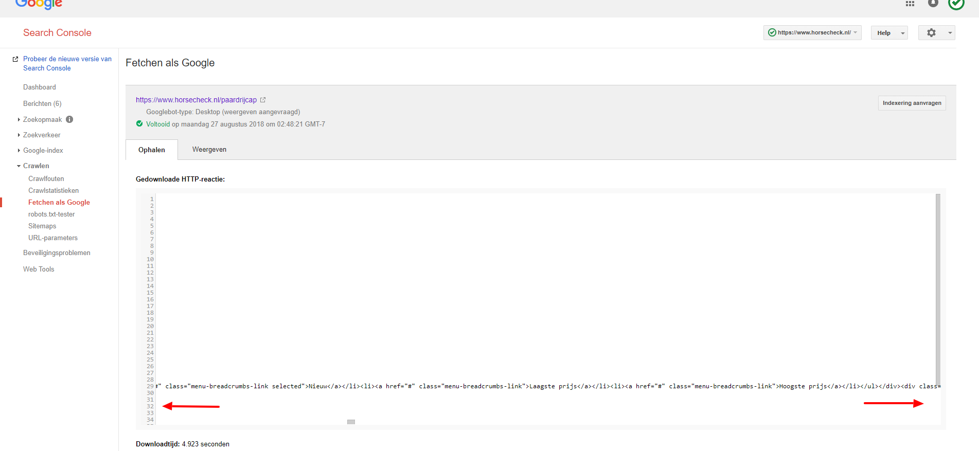 search console fetchen als google https www horsecheck nl 4