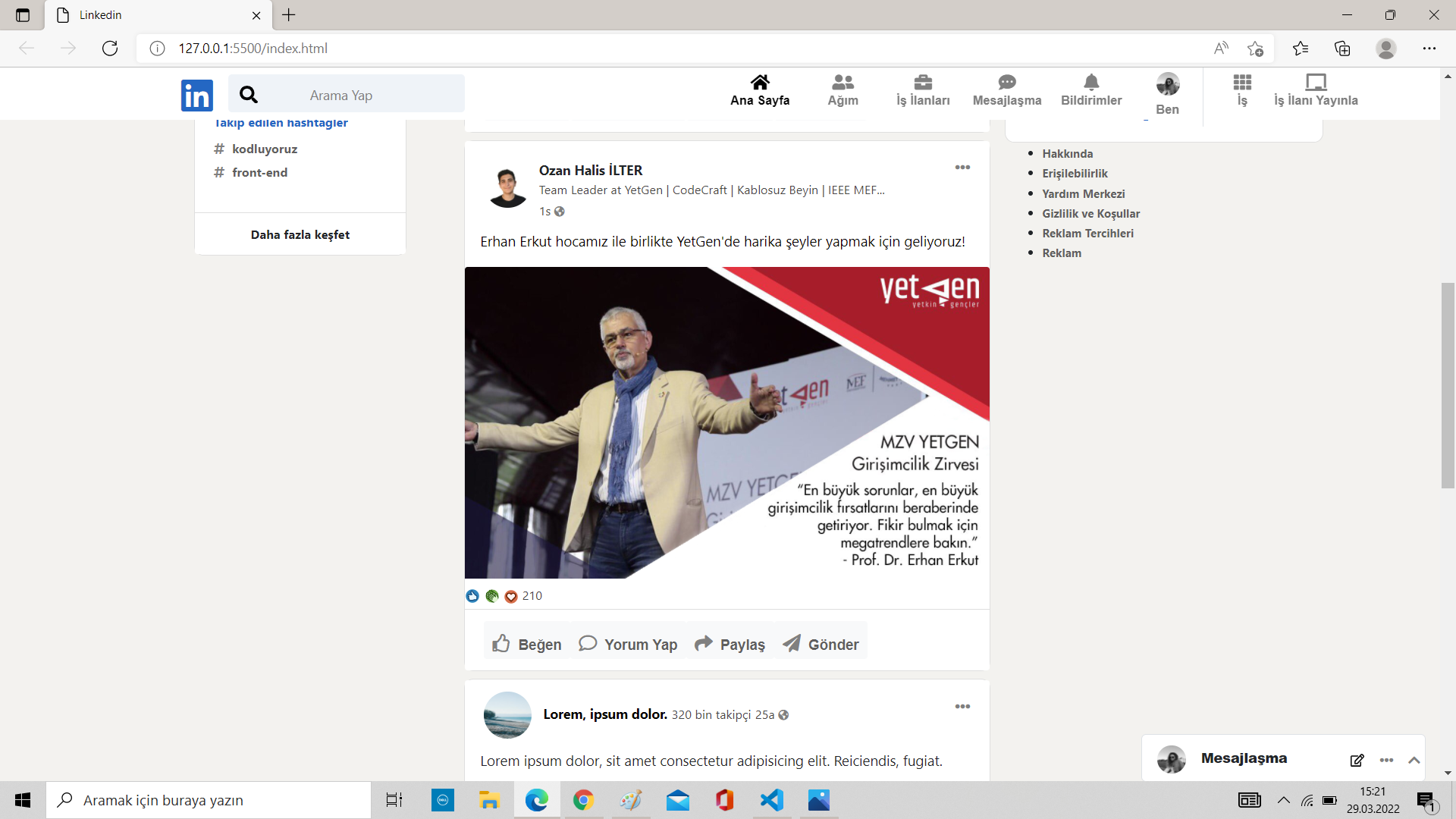 Github Iremgunal Bootstraplinkedinclone