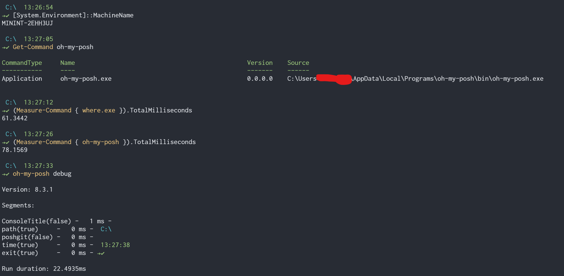 oh-my-posh takes a lot of time to load. · Issue #1624 · JanDeDobbeleer ...