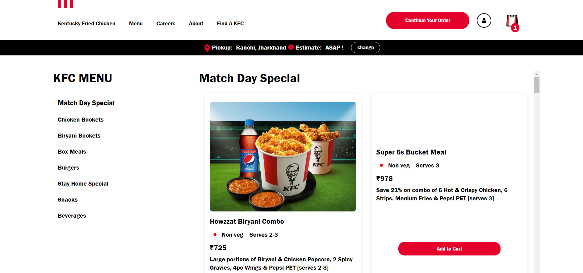 GitHub - aarohi1234/KFC-clone: A clone of KFC US website, built with ...