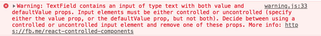 TextField value and defaultValue conflict · Issue #119 · Zoapp/react ...
