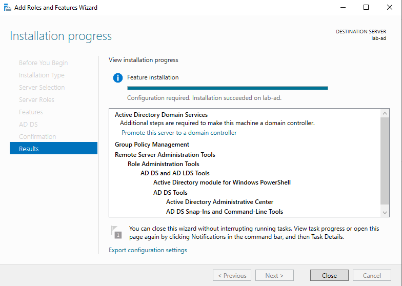 ADDS install successful