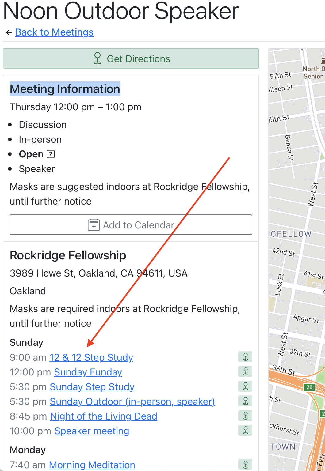 Easiest way to *not* list all meetings in sidebar of meeting detail