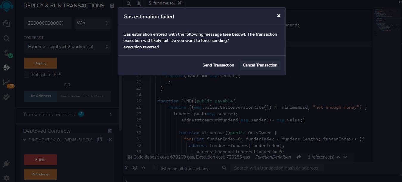 gas error