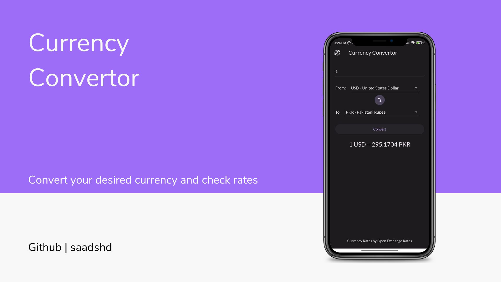 Flutter Currency Converter Exchange Rate Calculator App