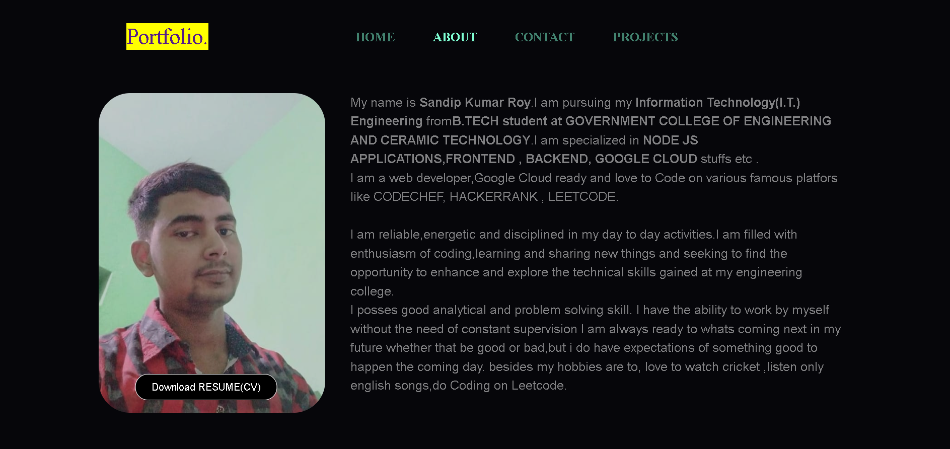 GitHub - sandip-kumar-roy/Portfolio.github.io: This is a portfolio ...