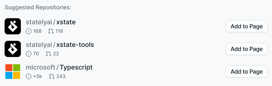 feature: Create Suggested Repository component · Issue #559 · open ...