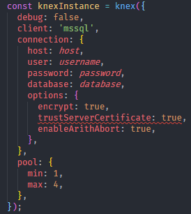 Tedious option 'trustServerCertificate' missing from types · Issue ...