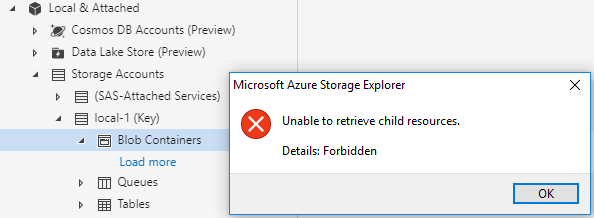 error 1603 azure storage emulator