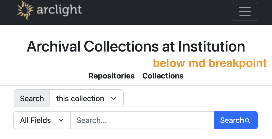 Search bar display on smaller viewports looks bad · Issue 1239