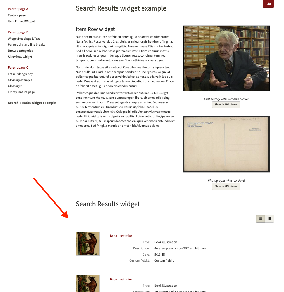 Search Results widget view options styling update and layout bug ...