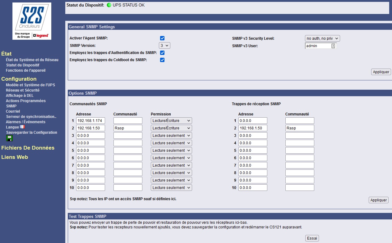 Network UPS Tools (NUT) connection problem with Network UPS (SNMP