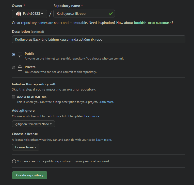 GitHub - Fatih20823/kodluyoruzilkrepo: Kodluyoruz Eğitimi kapsamında ...