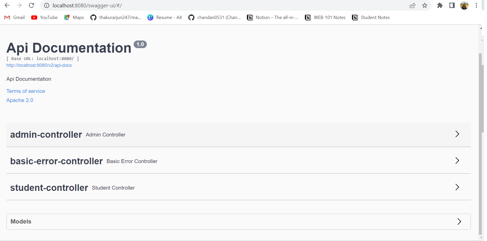 GitHub - chandan0531/Student-Management-System: REST API for an student ...