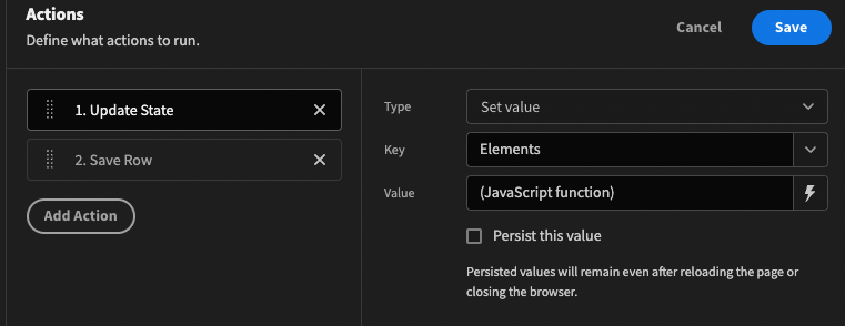 Update State does not trigger before Save Row action · Issue #5212 ...