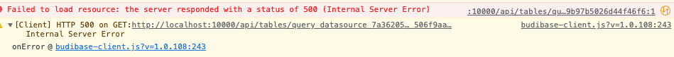 Internal Server Error - Budibase Builder using Airtable as datasource ...