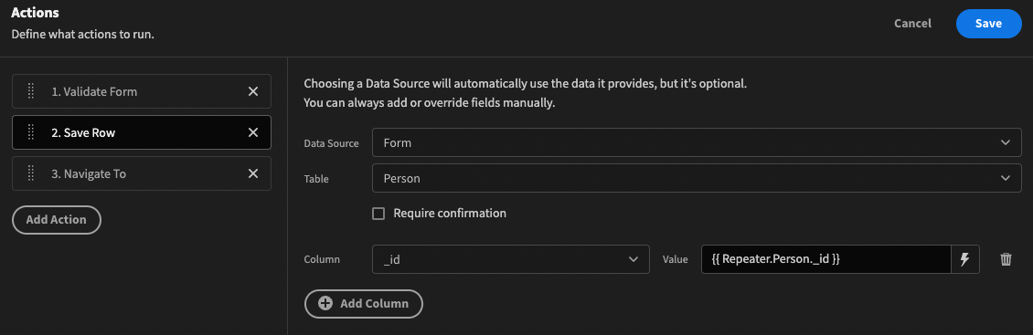 Update Row in Postgresql from Data Provider/Repeater Pattern · Budibase ...