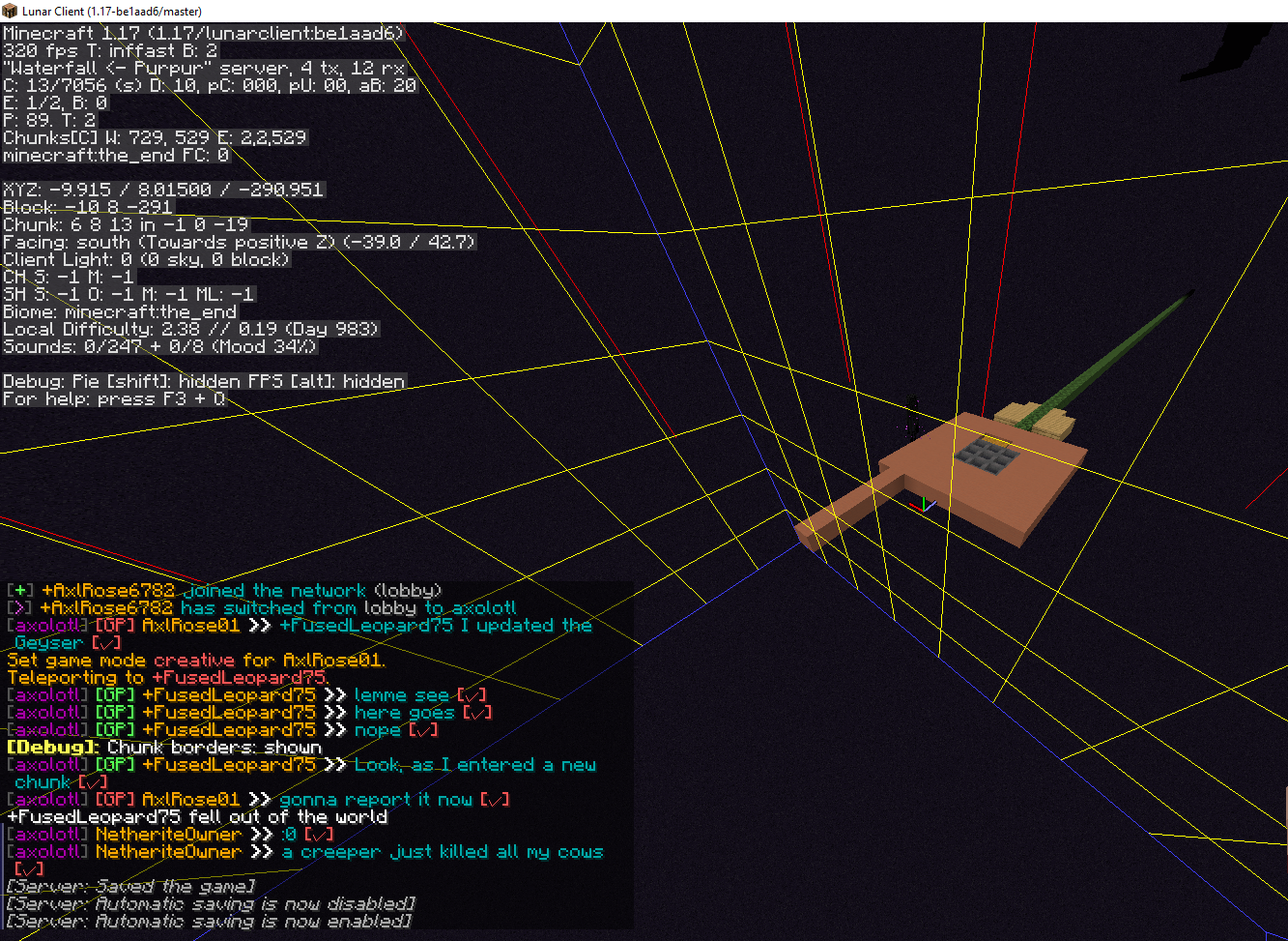 Bridge at y=1 entering new chunk freezes · Issue #2332 · GeyserMC ...