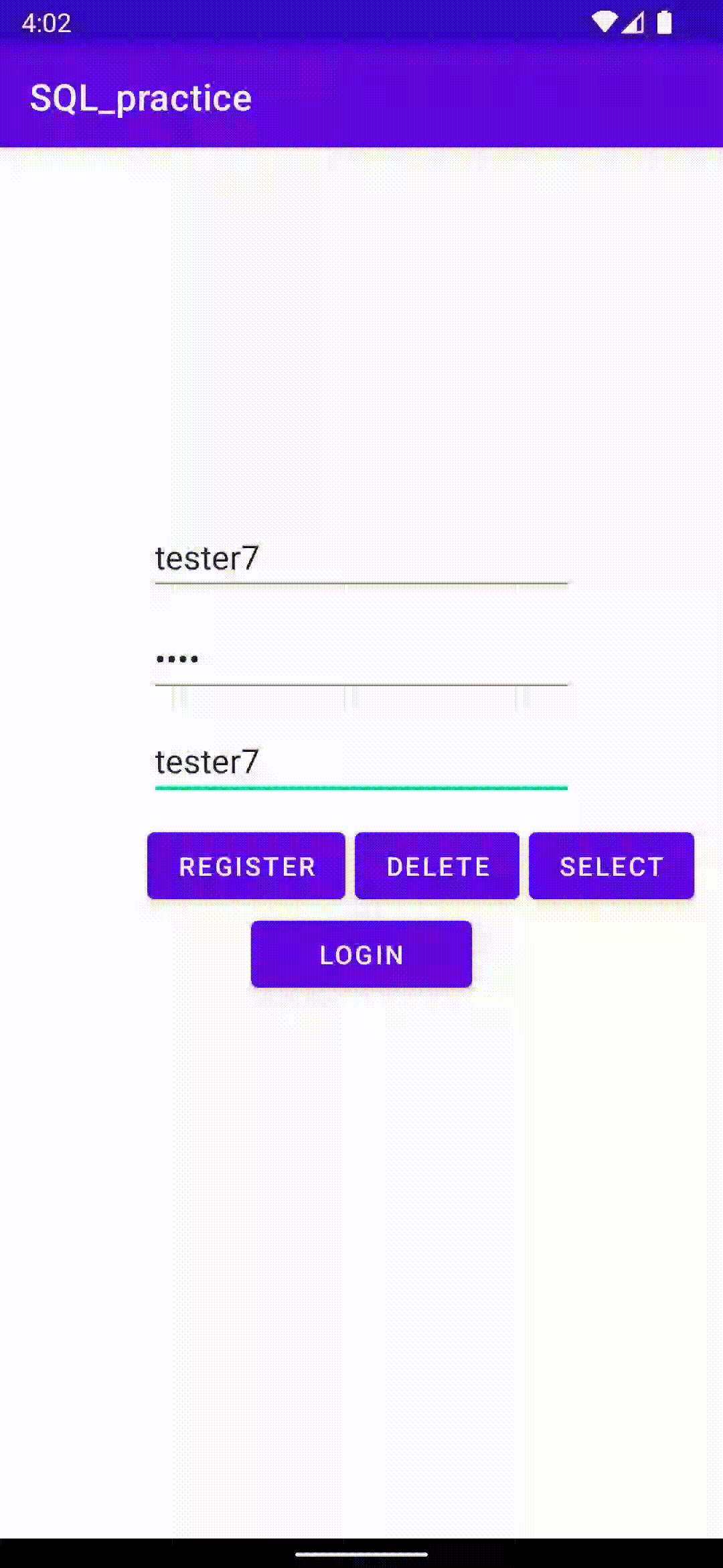 GitHub - EJLee1209/SQLiteWithAndroid: SQLite 로 유저정보 관리하기(회원가입, 로그인)