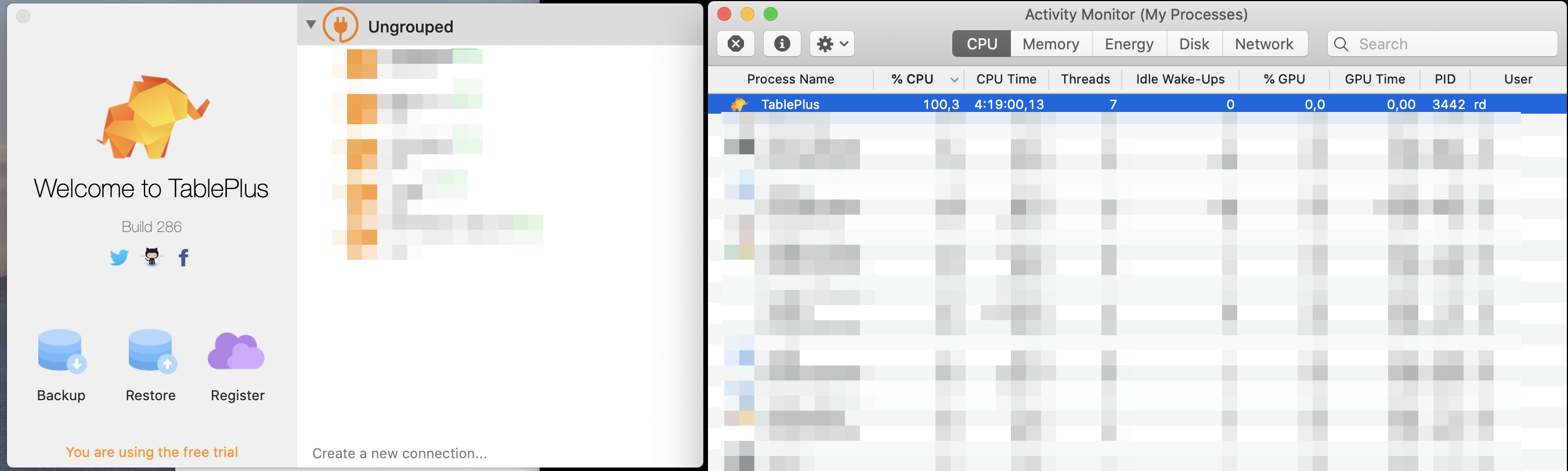 High CPU usage from nothing · Issue #1657 · TablePlus/TablePlus · GitHub
