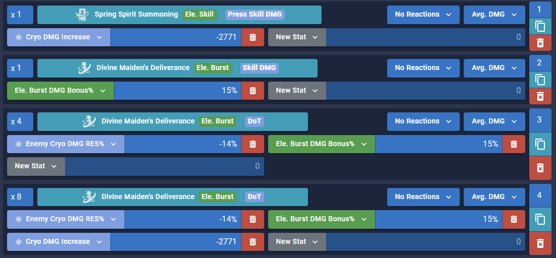 Allow use of (relevent) targets as stat modifiers within multi-targets ...