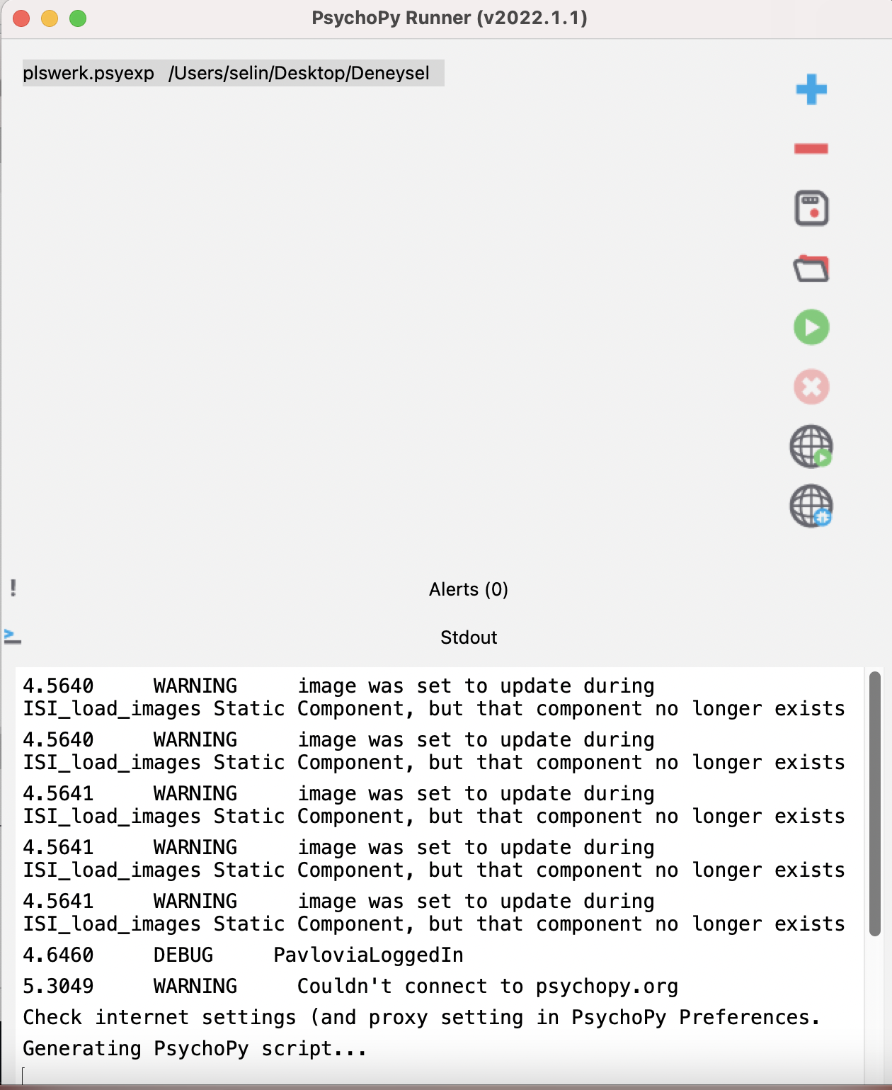 PsychoPy 2022.1.1 crashes starting the experiment Mac Monterey · Issue ...