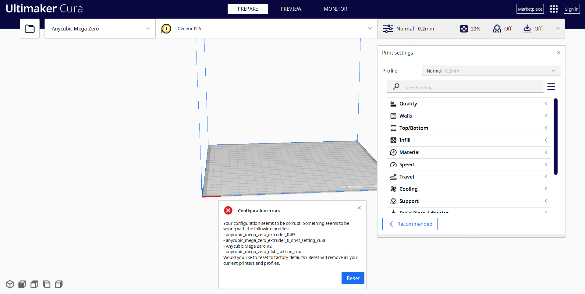 Bug about add print and profile · Issue #12384 · Ultimaker/Cura · GitHub