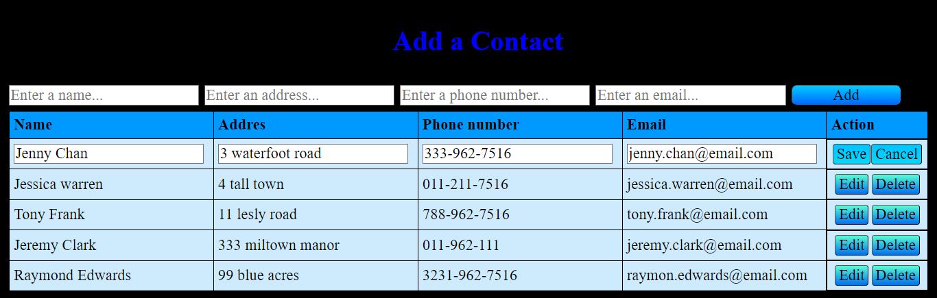 GitHub - 2731999/Contact-table