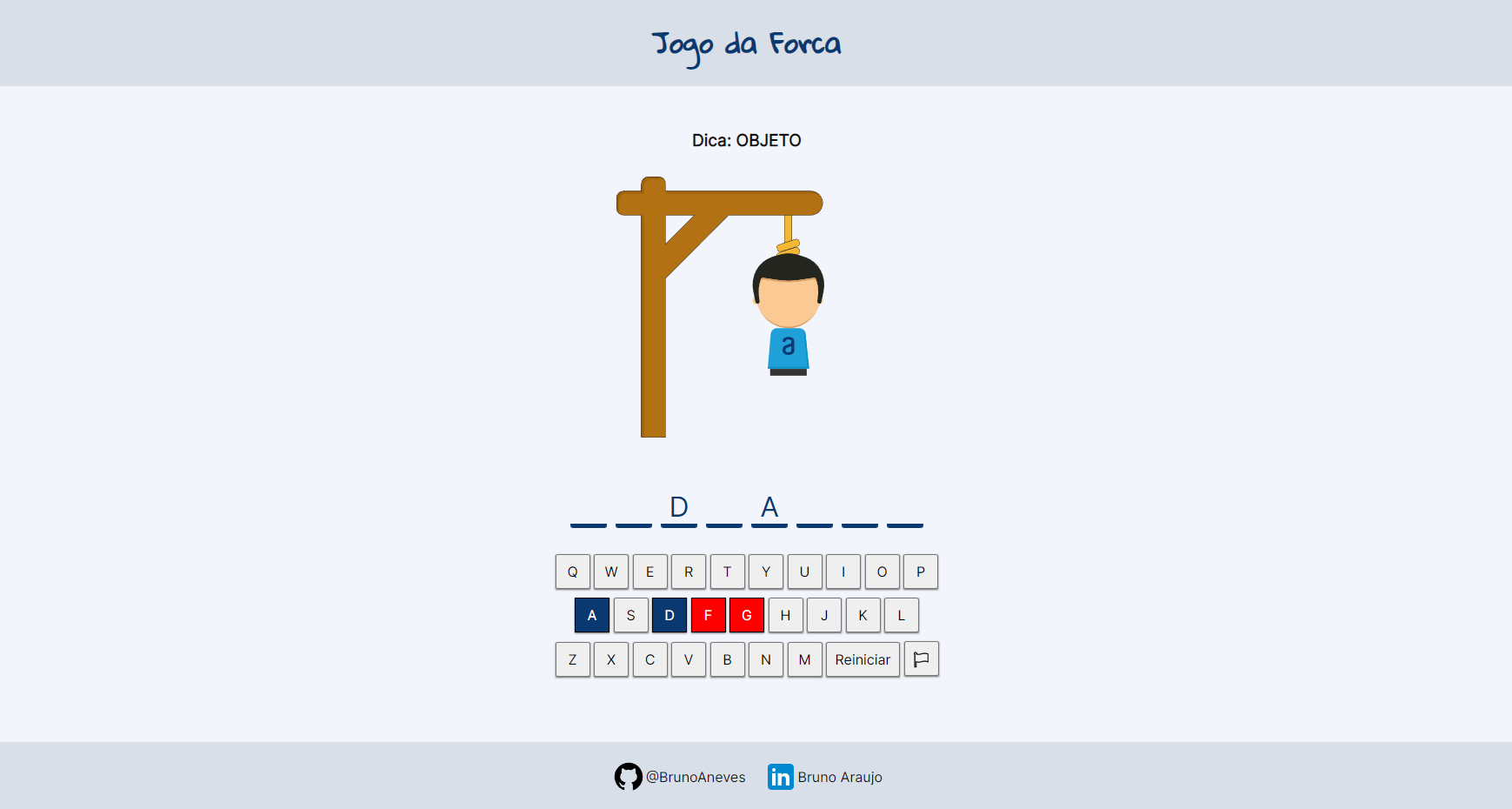 GitHub - BrunoAneves/Challenge-ONE-Sprint-02: Jogo da Forca