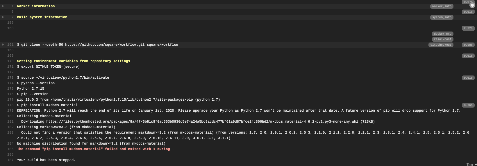 Static site CI shard is broken · Issue #951 · square/workflow · GitHub