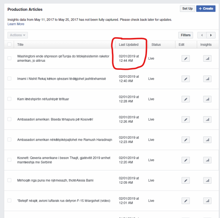 production articles -last updated