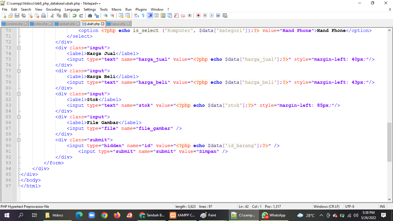 GitHub - aradenkodrat/lab8_php_database · GitHub