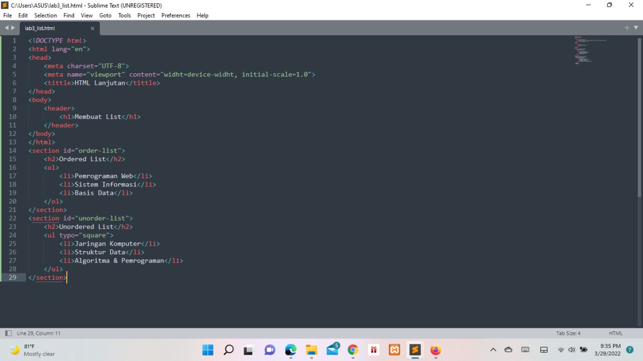 GitHub - DaniarSyifa/Lab3Web