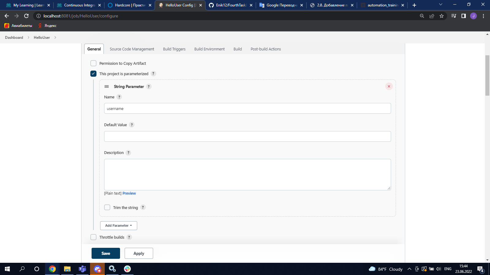 GitHub - Enik12/FourthTaskJenkins: Screenshots of the "Hardcore" task.