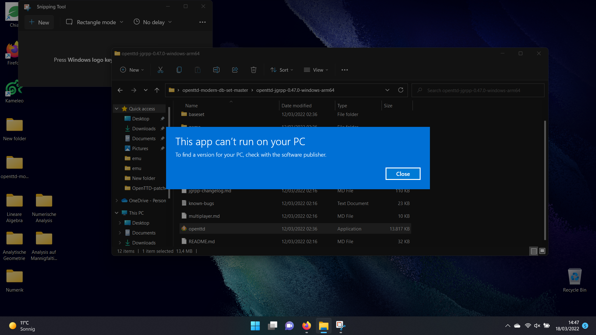 cannot run on windows 11 · Issue #376 · JGRennison/OpenTTD-patches · GitHub