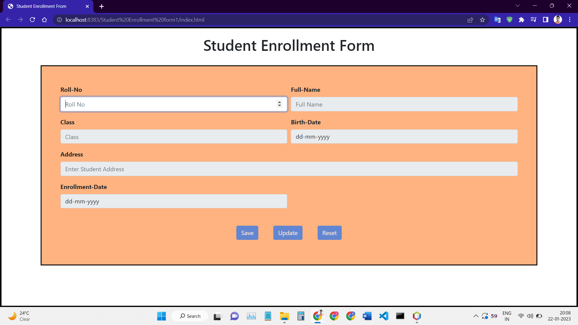 GitHub - ShubhamVerma-Developer/StudentEnrollmentForm